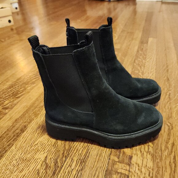 Sam Edelman Black Suede Laguna Chelsea Ankle Boot Size 5 - Picture 8 of 11